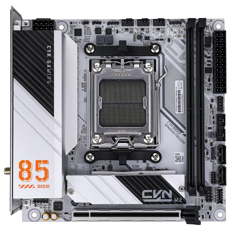 Colorful CVN B850I GAMING FROZEN V14 Mini-ITX Motherboard | DDR5 Support, 9+2+1 Power Phase, PCIe 5.0 & 4.0 M.2, USB 3.2, 2.5G LAN, WiFi 6E & Bluetooth 5.3, ARGB Sync