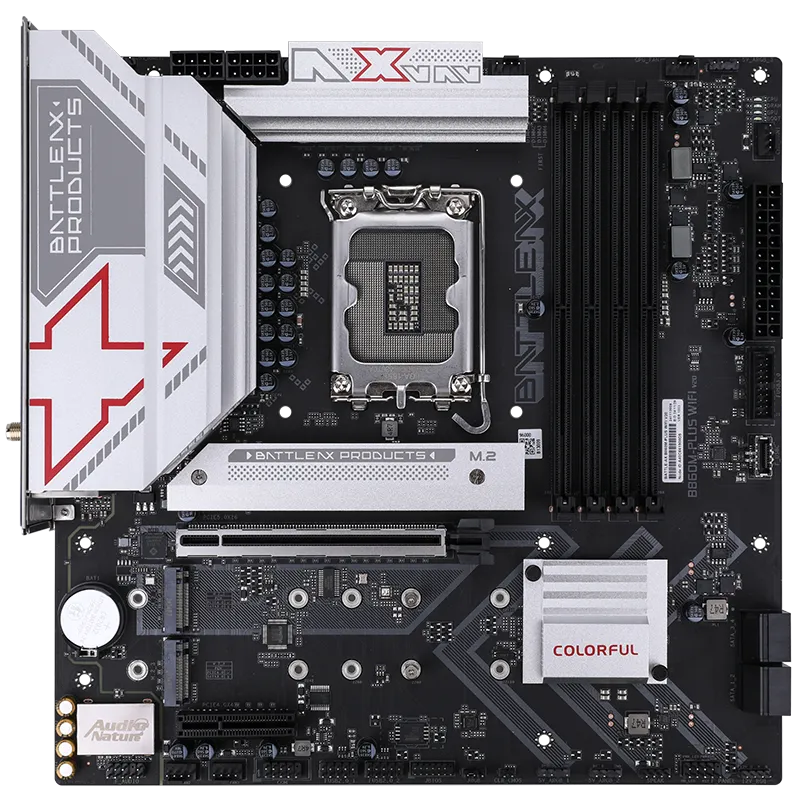 Colorful BATTLE-AX B860M-PLUS WIFI V20 Micro-ATX Motherboard | DDR5 Support, 10+1+1+1 Power Phase, PCIe 5.0 & Dual 4.0 M.2, USB 3.2 Gen 2x2 Type-C, 2.5G LAN, WiFi 6 & Bluetooth 5.