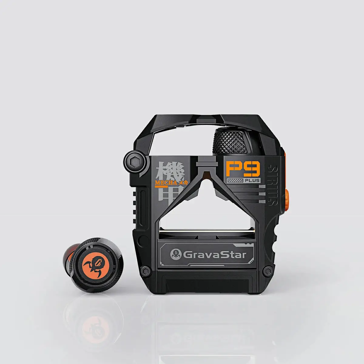 GravaStar Sirius Plus ANC TWS Earbuds Matte Black – True Wireless Bluetooth 5.3, Active Noise Cancelling, 30H Battery, Touch Control, Fast Charging| GS P9 PLUS_BLK