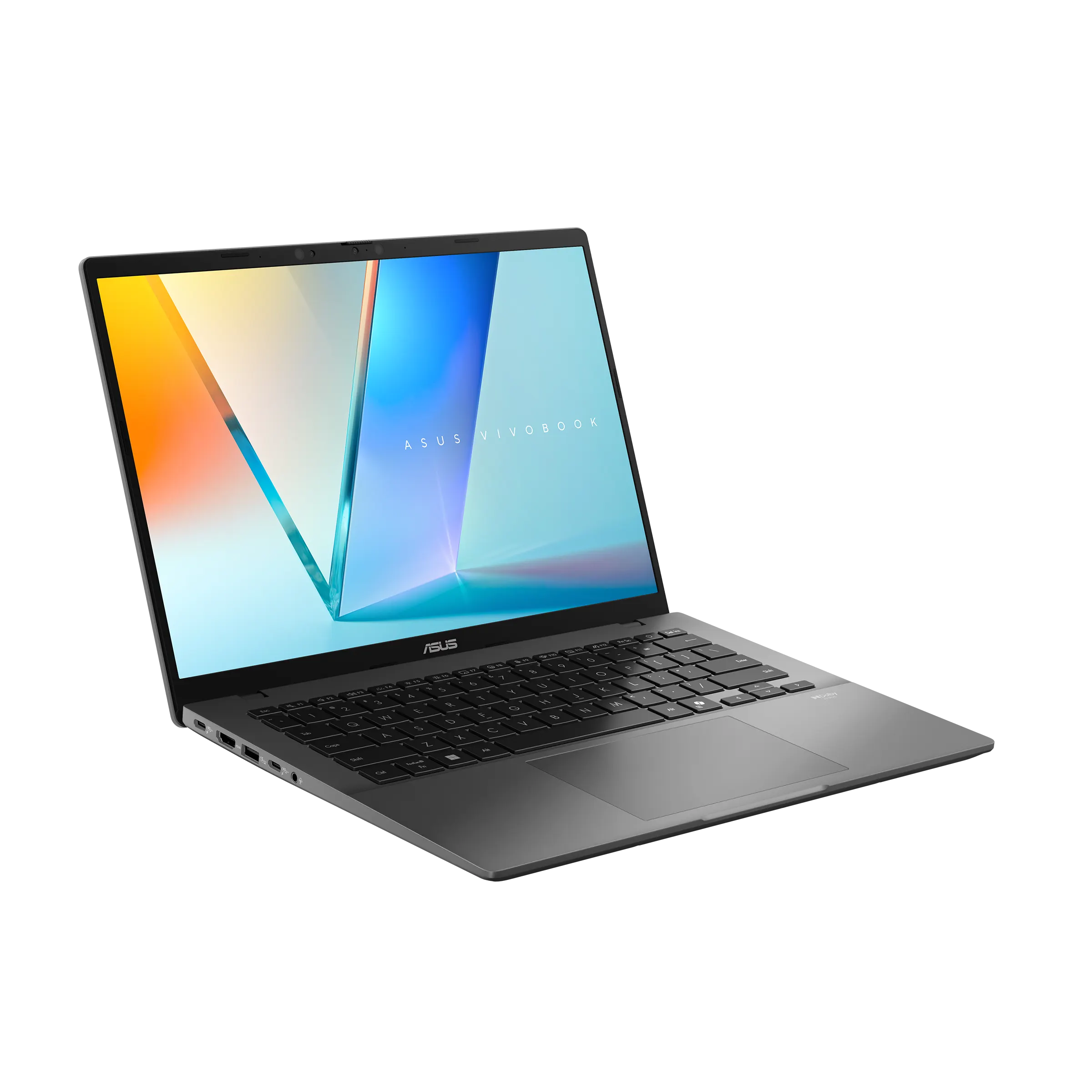 ASUS Vivobook S14 S3407QA Copilot+ Laptop, 14" WQXGA IPS 60Hz, Snapdragon X X1 26 100, 16GB RAM, 1TB SSD, Qualcomm Adreno GPU, Win11, Eng-Arab Keyboard, Matte Gray | S3407QA-KP014W