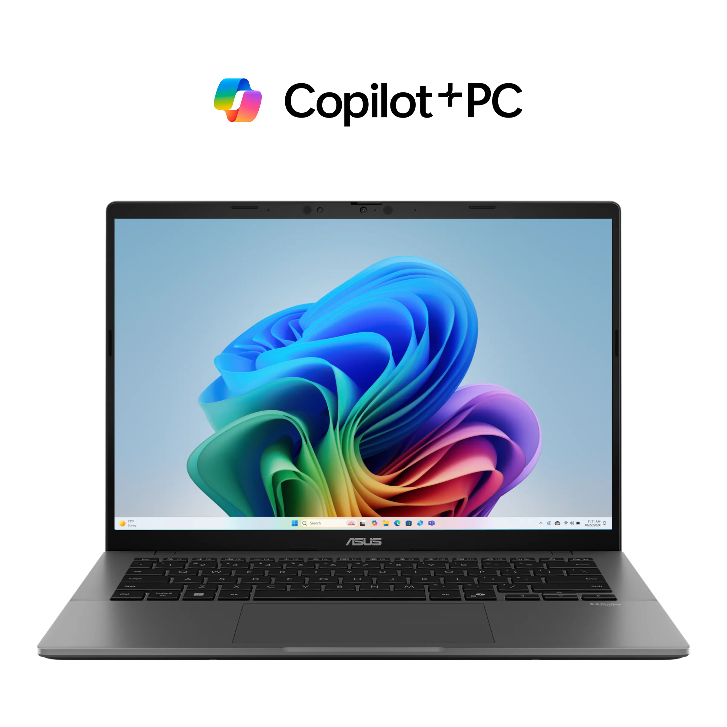 ASUS Vivobook S14 S3407QA Copilot+ Laptop, 14" WQXGA IPS 60Hz, Snapdragon X X1 26 100, 16GB RAM, 1TB SSD, Qualcomm Adreno GPU, Win11, Eng-Arab Keyboard, Matte Gray | S3407QA-KP014W