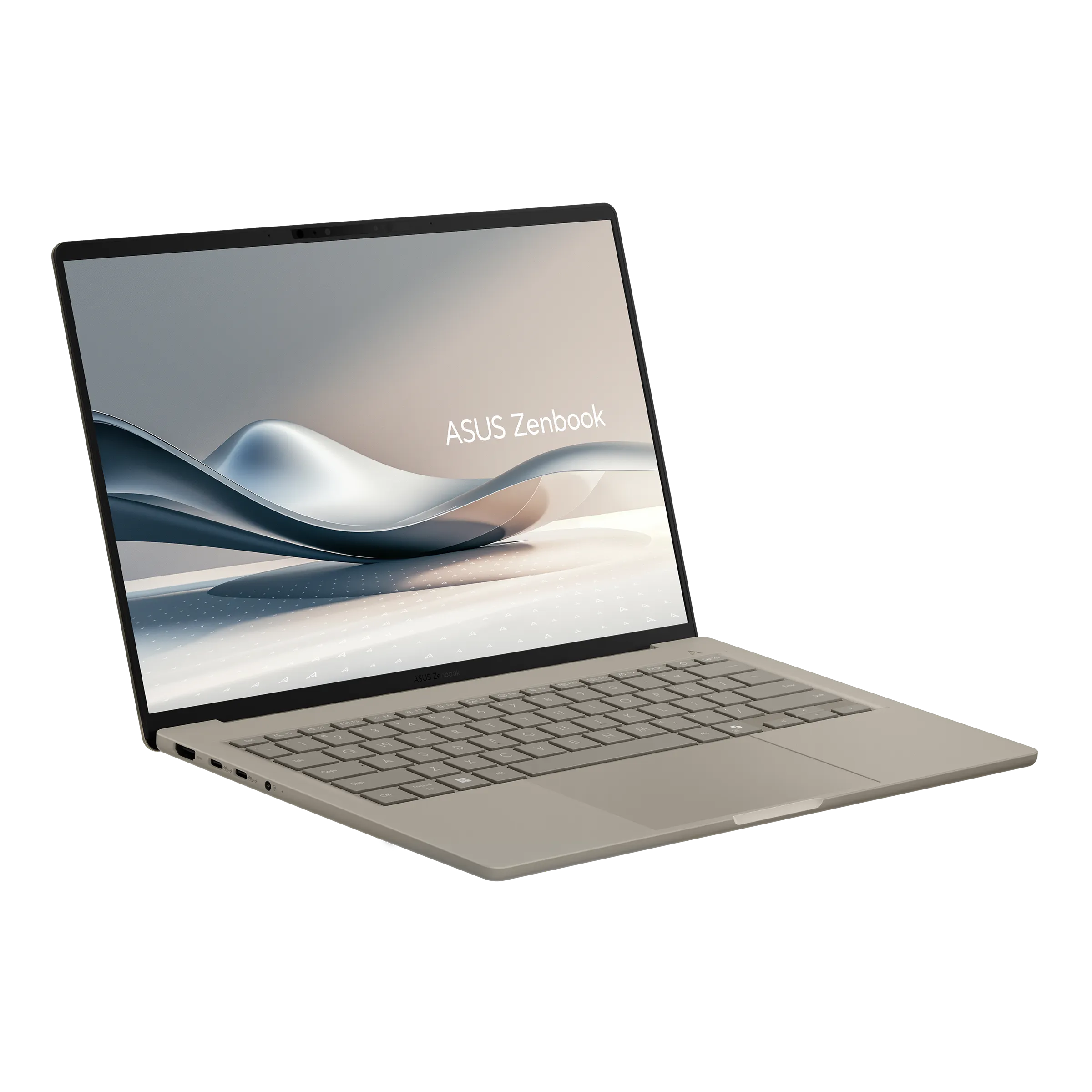 ASUS Zenbook A14 UX3407QA Laptop, 14" WUXGA OLED 60Hz, Snapdragon X X1 26 100, 16GB RAM, 1TB SSD, Qualcomm Adreno GPU, Win11, Eng-Arab Keyboard, Zabriskie Beige | UX3407QA-QD180W