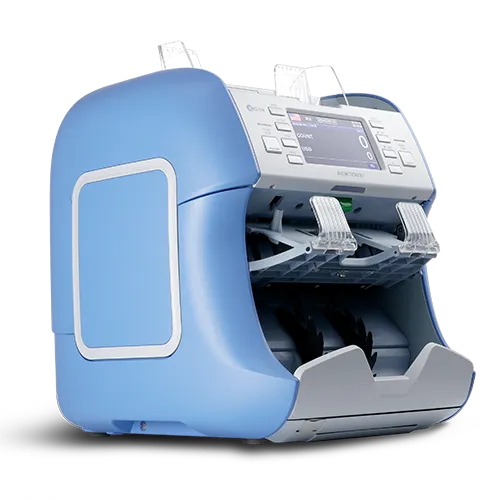 Kisan Newton3-V  Premium Heavy Duty 1+1 pocket Value Counter, Dual CIS , Jam Free Mechanism Multi Currency Option Serial Number Reading TITO (Barcode Reading) Up to 48 currencies can be installed