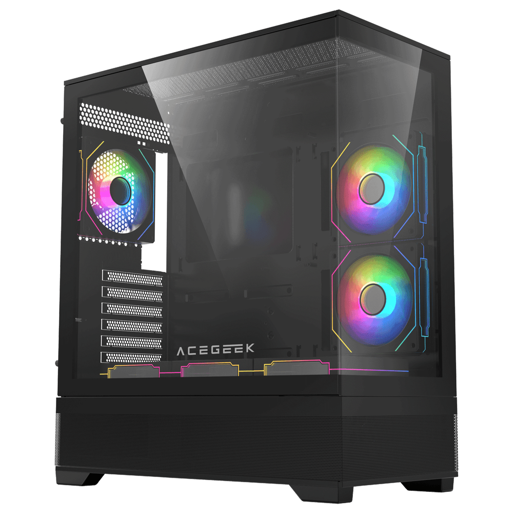 Quantum Edge Gaming PC, Intel i5-14600K 14th Gen + GIGABYTE RTX 5070 Windforce OC SFF 12GB GDDR7, 32GB DDR5 6000MHz RGB, 1TB PCIe 4.0 NVMe SSD, 240mm Digital AIO, 750W Gold ATX 3.1 PSU, WiFi 6E, Acegeek Cruiser L460