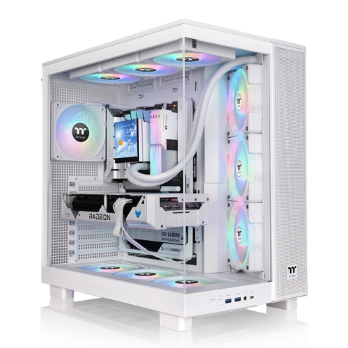 Apex Blade Gaming PC, AMD Ryzen 9 9900X3D + MSI RTX 5070 Gaming Trio White OC 12GB GDDR7, 64GB DDR5 6000MHz RGB, 4TB PCIe Gen5 SSD (14,800MB/s), 360mm AIO LCD, 850W Gold PSU, WiFi 7, Thermaltake View 380 XL White