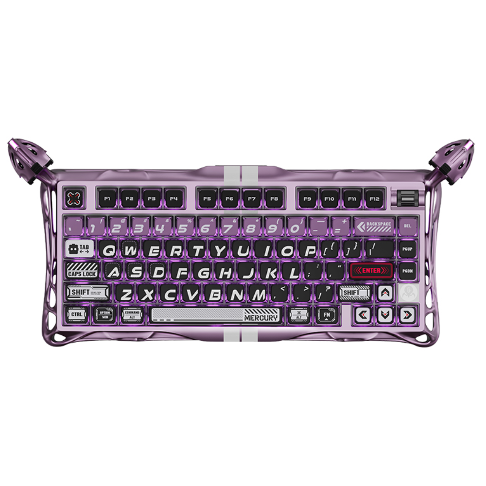 Gravastar Mercury V75 Pro Iron Purple Gaming Keyboard, 8000Hz Polling Rate, Gateron Magnetic Jade Gaming Switch, 0.005mm RT Precision, 256K Scan Rate | GS V75 PRO_PL