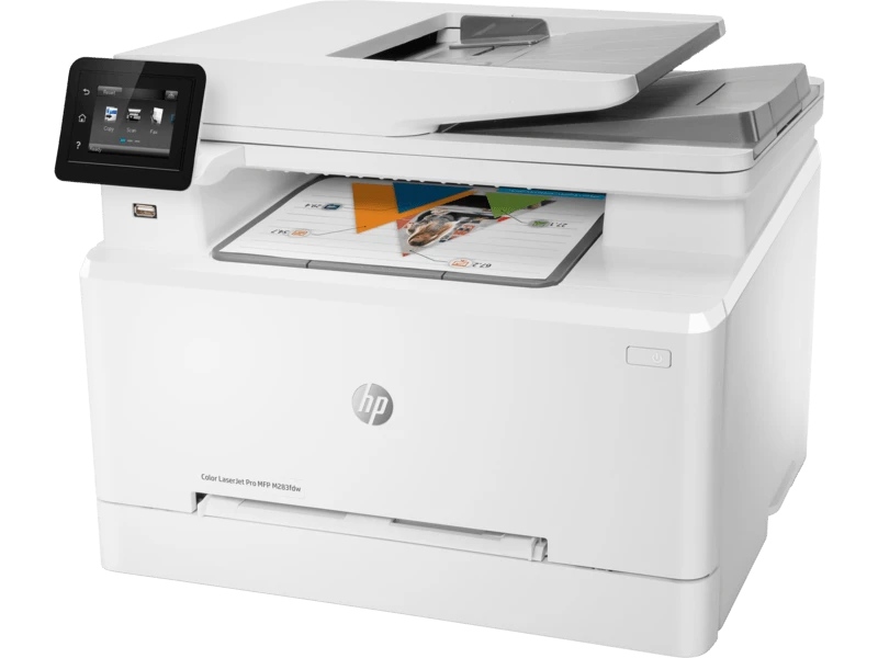 HP Color LaserJet Pro MFP M283fdw, Wireless All-in-One Color Laser Printer, Print, Copy, Scan, Fax, Duplex, 21ppm, Wi-Fi, USB, Ethernet – 7KW75A