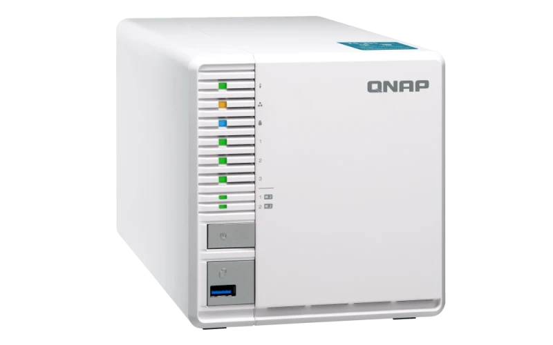 Qnap TS-351-4G, 3Bay NAS - Intel Celeron J1800 2-core/2 CPU, 4 GB DDR3 Memory, 3 x 3.5-inch SATA 6Gb/s, 3Gb/s, 2 PCIe Slot, USB 3.2 Gen 1 Port, 65W PSU