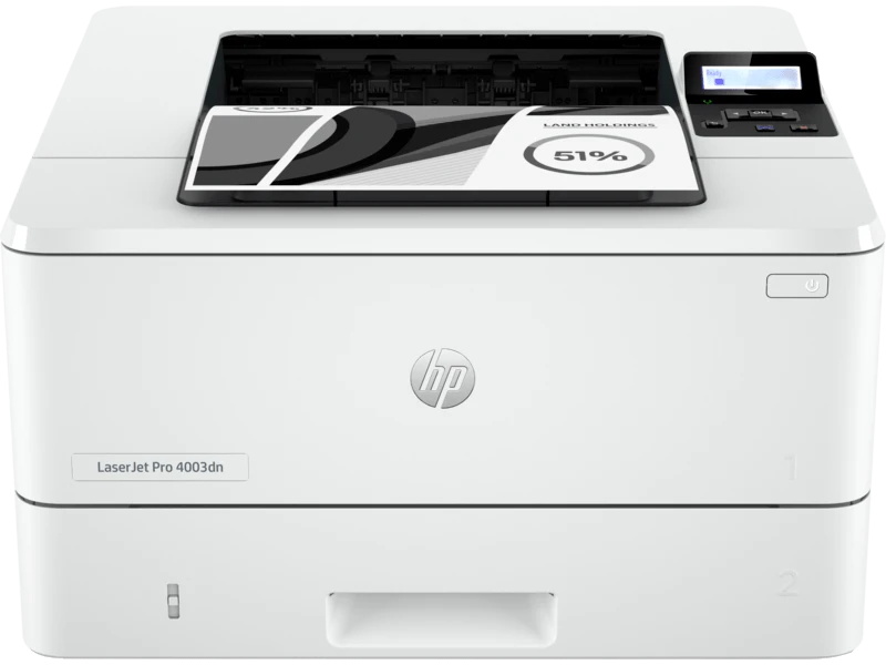 HP LaserJet Pro 4003dn A4 Monochrome Laser Printer, Fast 40ppm Speed, Auto Duplex, High-Yield Toner Support, USB & Ethernet, 2Z609A