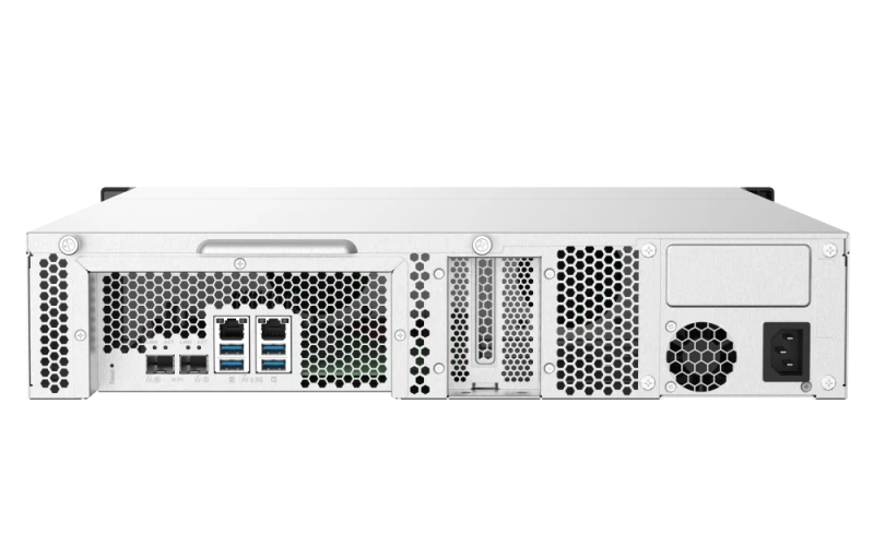 QNAP TS-832PXU-4G 8-Bay - AL324 Quad Core Rackmount NAS, With 250W Redundant, 1.7 GHz, 4GB DDR4 UDIMM RAM (Max 16GB), SATA 6Gb/s, 2x 10GbE SFP+, 1x PCIe Gen 2x2 Slot, Single Power Supply