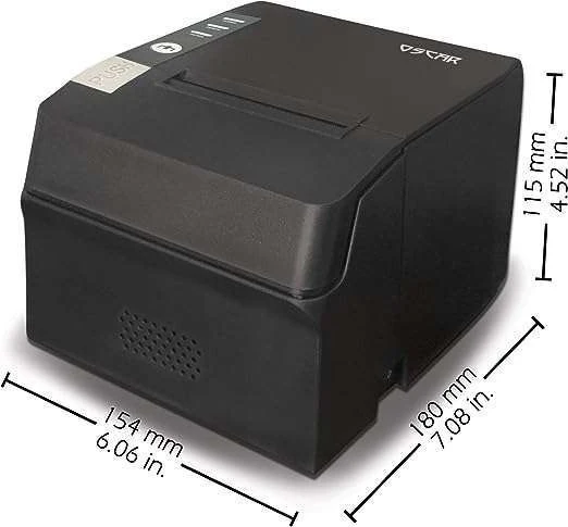 OSCAR POS88C Thermal Receipt Printer, 80mm, USB + Ethernet, Auto Cutter, Kitchen Beep Alert, ESC/POS Compatible, Black | POS88C