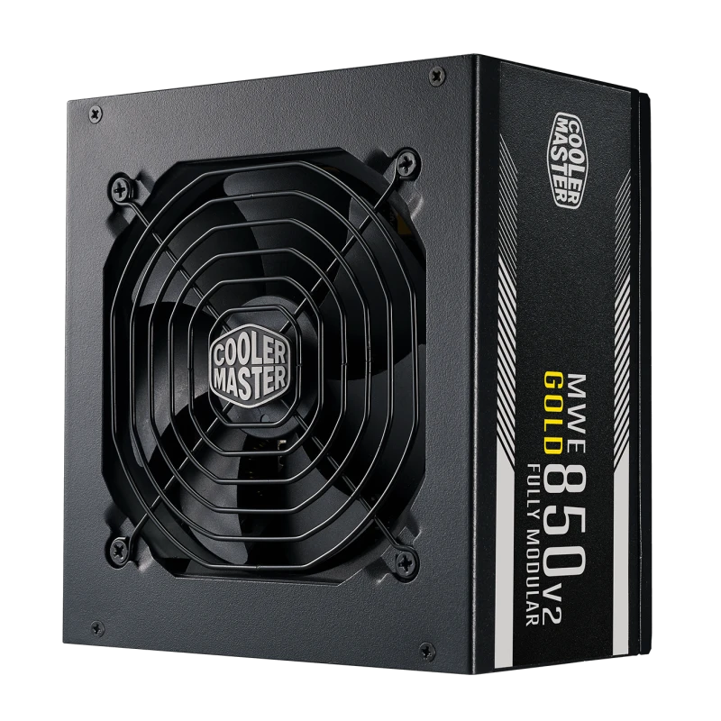 Cooler Master MWE Gold 850 V2 Power Supply, 850W 80 Plus Gold, Full Modular, ATX PSU, Silent 120mm Fan, High-Efficiency, Black