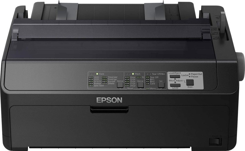 Epson LQ‑590II 24‑Pin Dot Matrix Printer, 80‑Column, 550 CPS, USB & Parallel, Energy Star (Black)