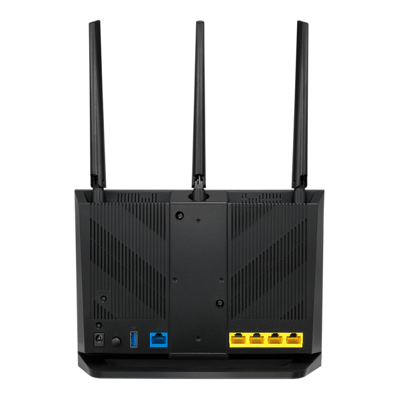 ASUS RT-AC85P Dual Band WiFi Gaming Router, AC2400, 5GHz + 2.4GHz Bands, 2400 Mbps Speed, Low-Latency, Advanced QoS, Ideal for Gaming & Streaming