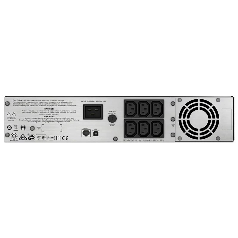 APC Smart-UPS C 2000VA / 1300W Line-Interactive Pure Sine Wave 2U Rackmount UPS, Black | SMC2000I-2U