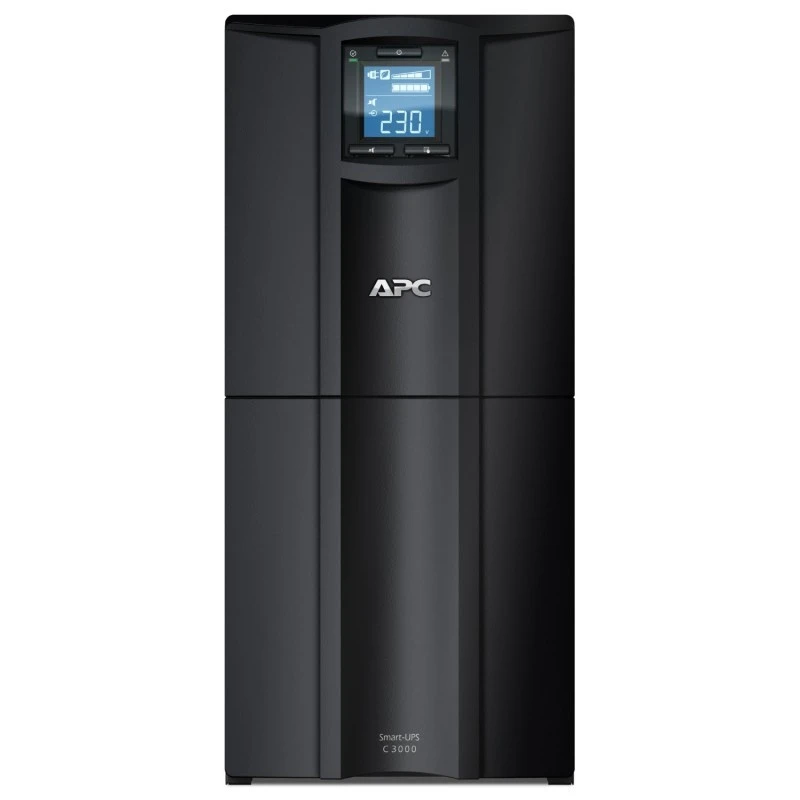 APC Smart-UPS C LCD, 3000VA Rated Power, 230V Main Input & Output Voltage, 8x IEC 320 C13, 1x IEC 320 C19 Output Connection Type, Black | SMC3000I