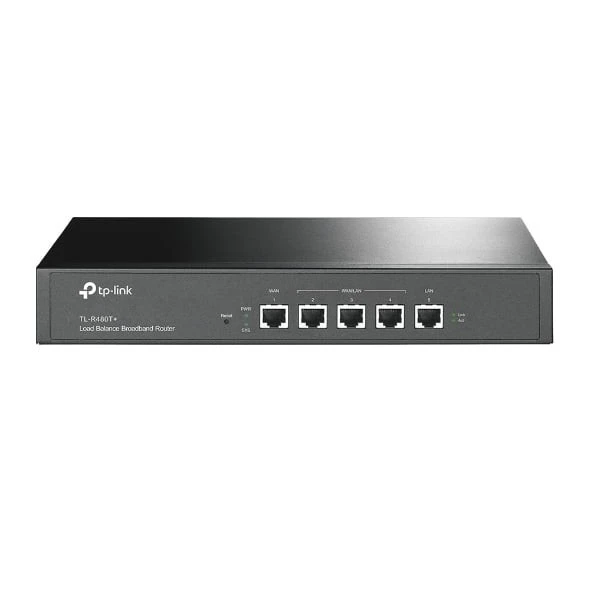TP-Link TL-R480T+ Load Balance Broadband Router, 4 WAN Ports, Dual WAN, QoS, High-Speed Internet, Efficient Traffic Distribution, Reliable Network Management