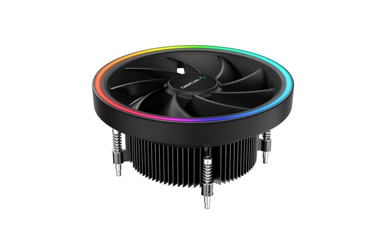 DeepCool UD551 ARGB CPU Cooler, Top-Flow Design, 136mm PWM Fan, Intel Socket Compatible, Addressable RGB, Black
