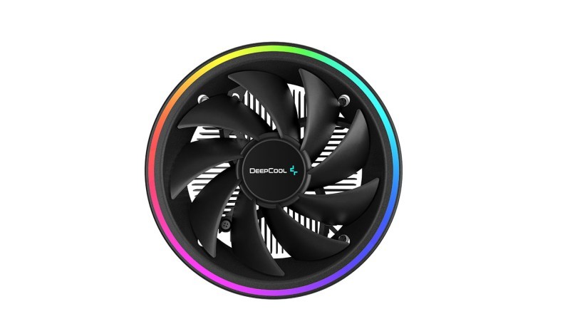 DeepCool UD551 ARGB CPU Cooler, Top-Flow Design, 136mm PWM Fan, Intel Socket Compatible, Addressable RGB, Black