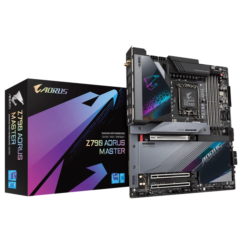Gigabyte Z790 AORUS MASTER LGA1700 E-ATX Motherboard, 4 x DDR5 DIMM up to 192GB, PCIe 5.0, Dual M.2, 10Gb Ethernet, Wi-Fi 6E, Intel Z790 Chipset