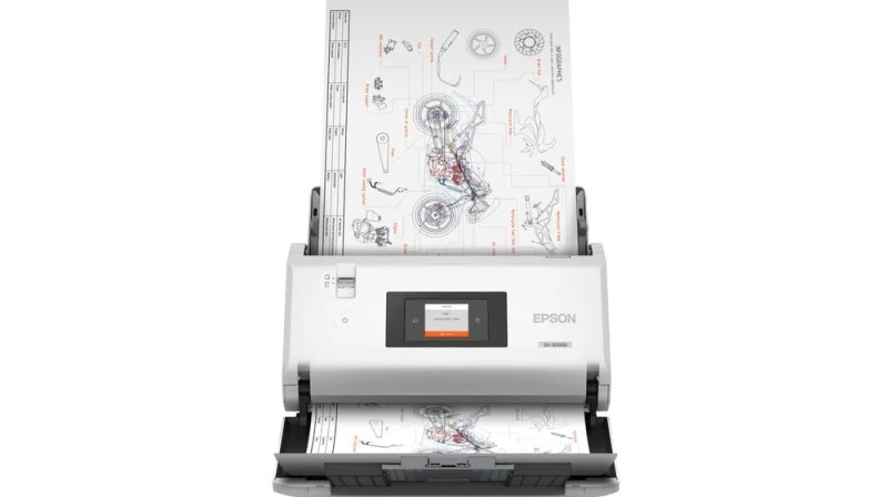 Epson DS-30000 A3 High-Speed Document Scanner, 70 ppm, Duplex, 3000-sheet Capacity, USB 3.0, Network Ready, Advanced Image Processing| B11B256401BB