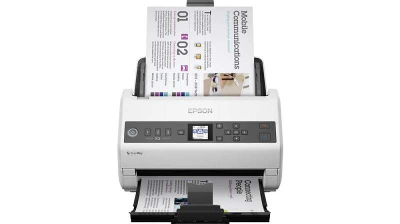 Epson DS-730N A4 Network Document Scanner, 40ppm, Duplex, 100-Sheet ADF, USB 3.0, Ethernet, Daily Duty 4,500 Pages | B11B259401BB