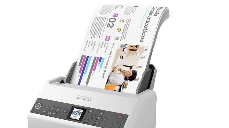 Epson DS-730N A4 Network Document Scanner, 40ppm, Duplex, 100-Sheet ADF, USB 3.0, Ethernet, Daily Duty 4,500 Pages | B11B259401BB