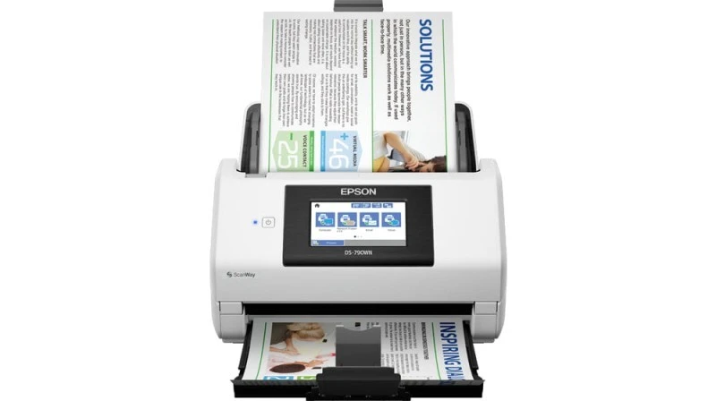 Epson DS-790WN A4 Network Document Scanner, 45ppm, 100-Sheet ADF, Touchscreen, Wi-Fi, USB 3.2, Duplex, Secure Login | B11B265401BB