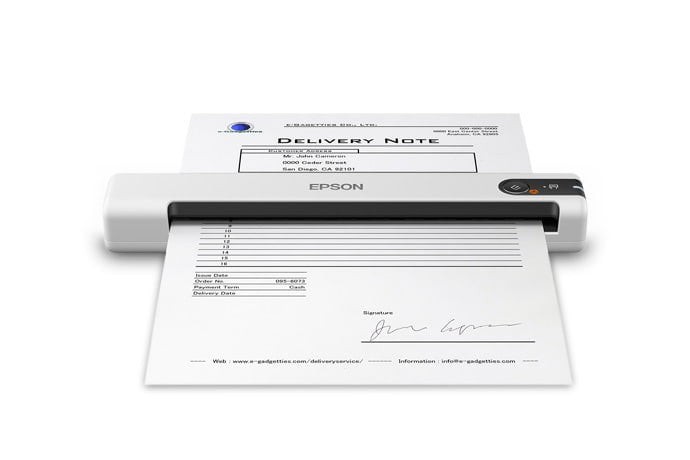 Epson DS-70 Portable A4 Sheet-fed Document Scanner, USB Powered, 10 ppm, Compact Design, TWAIN Driver, Windows/macOS Compatible | B11B252402