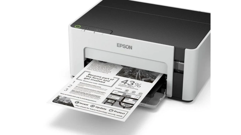 Epson EcoTank M1100 Monochrome Ink Tank Printer, A4, 32ppm, USB, 1440×720 dpi, Black & White