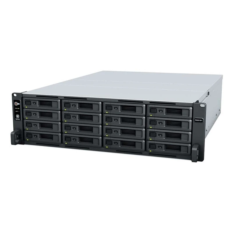 Synology RackStation RS2821RP+ 3U 16-Bay Rackmount NAS - AMD Ryzen V1500B CPU, 4GB DDR4 ECC Memory, 16 Drive Bays, 4x Gigabit Ethernet Ports, 2200 MB/s Read Speed, 1164 MB/s Write Speed, PCIe 3.0 | RS2821RP+