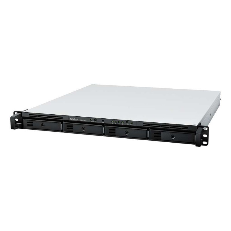 Synology RackStation RS822RP+ 4-Bay NAS – AMD Ryzen V1500B 2.2GHz, 2GB DDR4 RAM, 4 x 3.5"/2.5" SATA Bays, 2x USB 3.2 Type-A, 1x eSATA, PCIe 3.0 x8, 4x RJ45, Black | RS822RP+