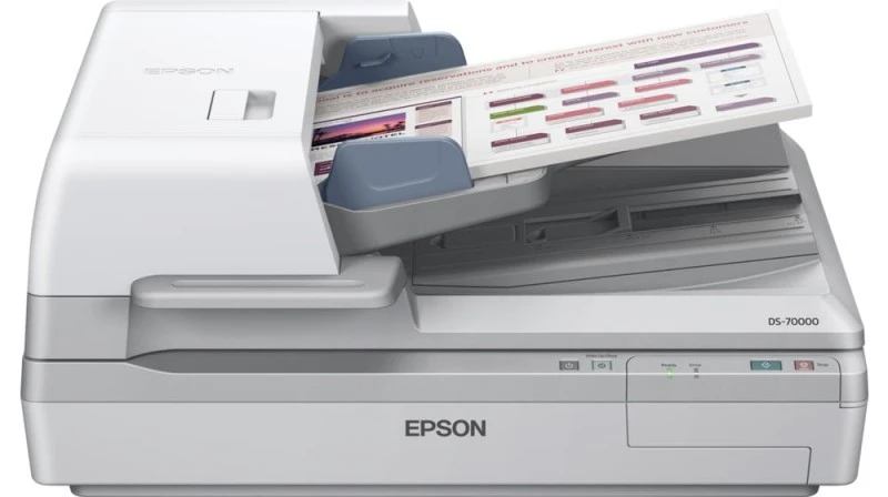 Epson WorkForce DS-70000 A3 Flatbed Document Scanner, 70ppm, 600dpi, Duplex, ADF 200 Sheets, USB 2.0, Network Optional – B11B204331BY