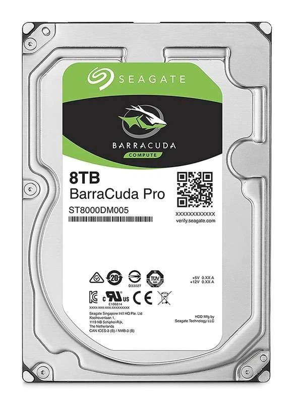 Seagate Barracuda Pro 8TB ST8000DM005 SATA 6Gb/s 7200 RPM, 256 MB Cache, 512e Sector, 220 MB/s Sustained, 3.5" Internal HDD