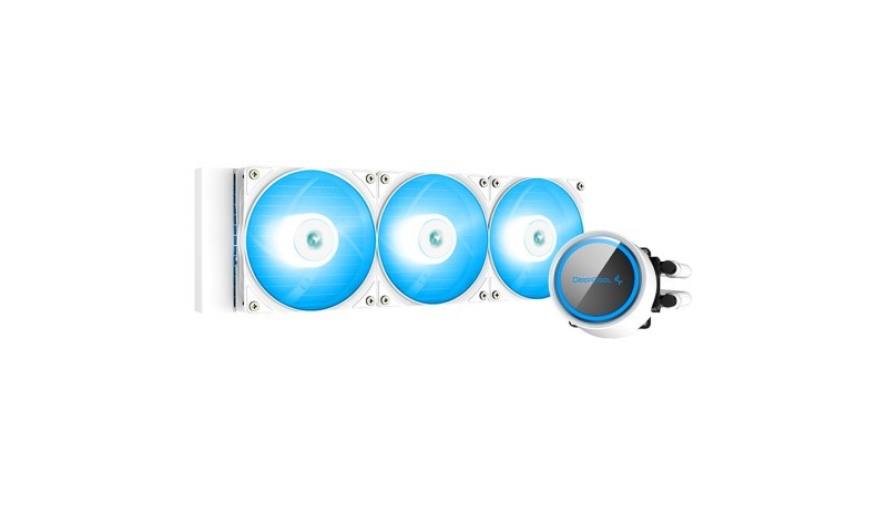 Deepcool GAMMAXX L360 A-RGB WH AIO Liquid Cooler, 500-1800 RPM Fan, 69.34 CFM, Hydro Bearing, 4-Pin PWM, White
