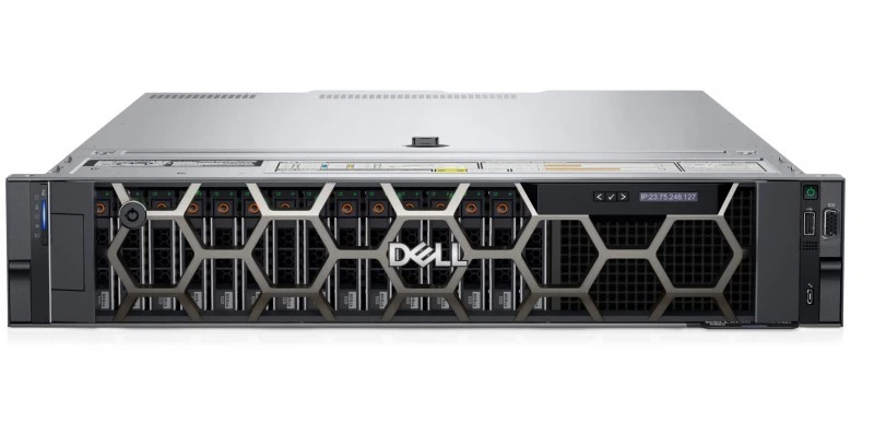 Dell PowerEdge R550 Rack Server, Intel Xeon Silver 4310 12‑Core, 16 GB DDR4, 2.4 TB 10K SAS HDD, PERC H345, iDRAC9, Dual 600 W PSU, Grey