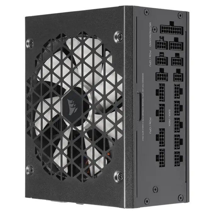 Corsair RM1200x SHIFT 1200W ATX Power Supply, Fully Modular, 80 PLUS Gold, Side Interface, ATX 3.0 & PCIe 5.0 Ready, Zero RPM Fan – CP-9020254-UK