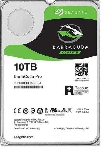 Seagate BarraCuda Pro 10TB 3.5" Internal HDD, 7200RPM, 256MB Cache, SATA 6Gb/s, Desktop Hard Drive | ST10000DM0004