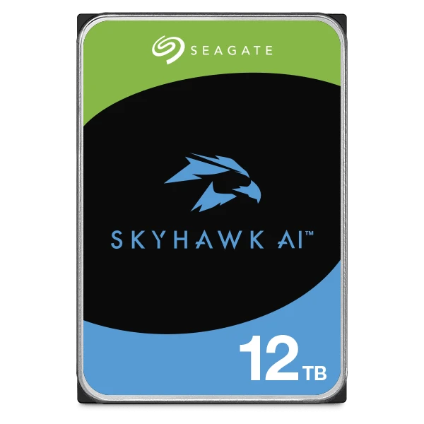 Seagate SkyHawk AI 12TB Surveillance HDD, 3.5" SATA III 6Gb/s, 7200 RPM, 256MB Cache, 250 MB/s Transfer, NVR Support | ST12000VE001