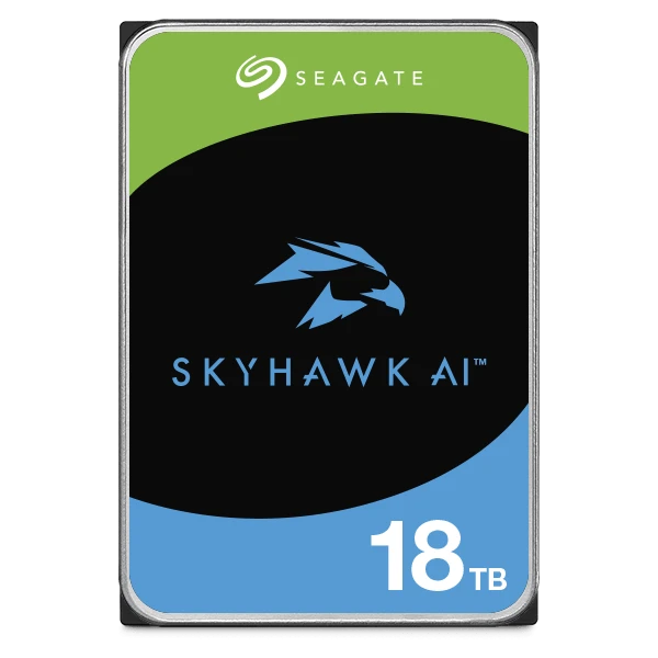 Seagate SkyHawk 18TB AI SATA III 3.5" Internal Surveillance Hard Drive, 7200 RPM Speed, 256MB Cache, 260 MB/s Max Sustained Transfer Rate, 2M Hours MTBF, 24/7 Surveillance | ST18000VE002