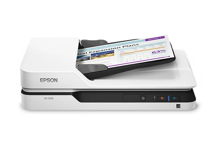 Epson DS-1630 A4 Flatbed Document Scanner, 25ppm, Duplex ADF, 600dpi Optical Resolution, USB 3.0, TWAIN & ISIS, Windows/macOS | B11B239402BB